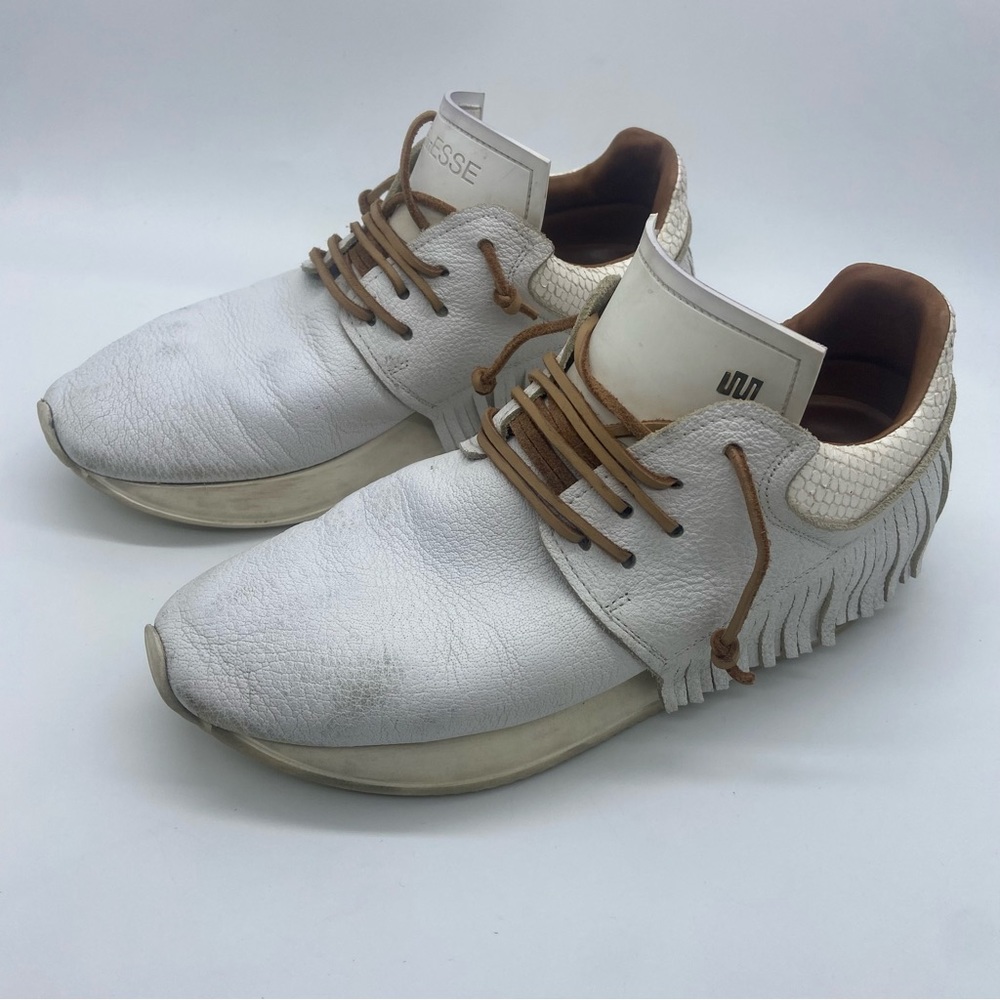 Esseutesse Leather Fringe Sneaker Sz 38